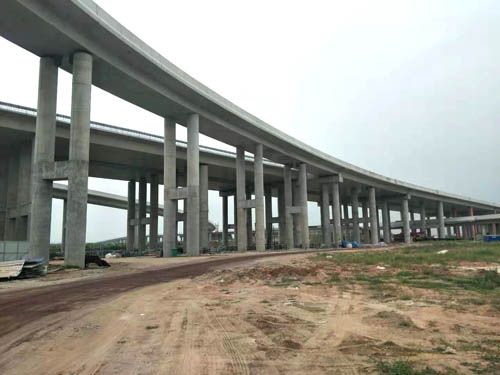 青島新機(jī)場高速項目竣工現(xiàn)場